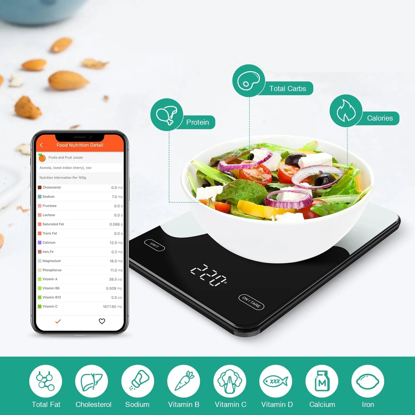 Digital Food Scale with Nutrition Calculator
